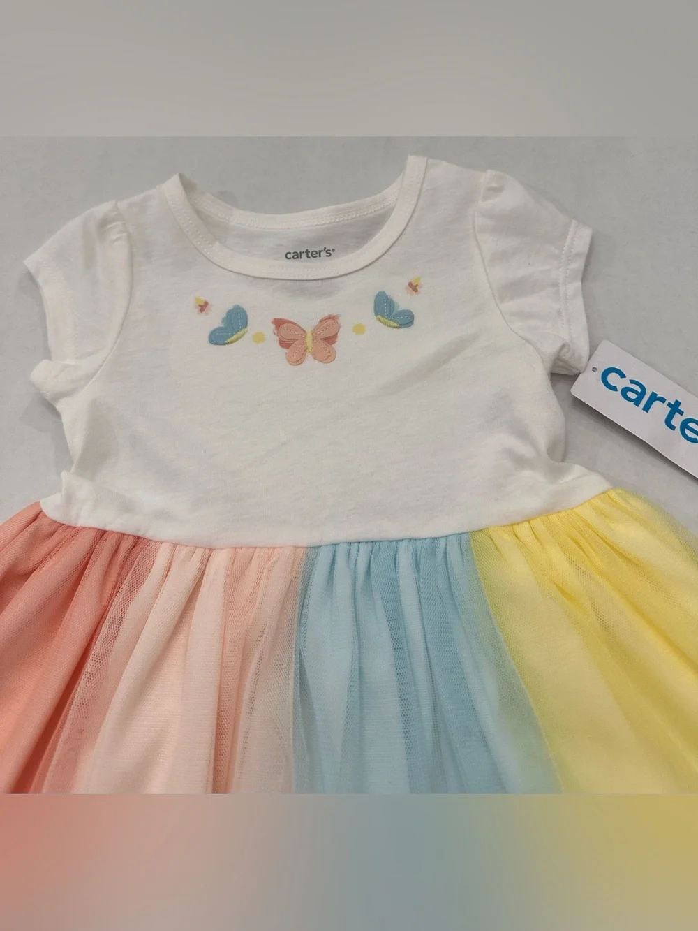 Carter's Baby Rainbow Tutu Dress Size 12 Months NWT's
